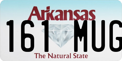 AR license plate 161MUG