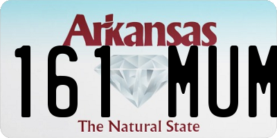 AR license plate 161MUM