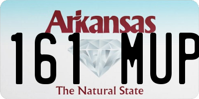 AR license plate 161MUP