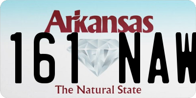 AR license plate 161NAW