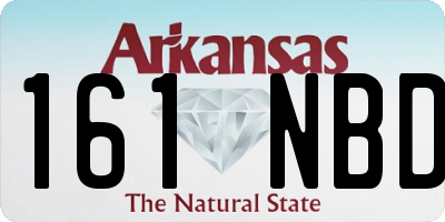 AR license plate 161NBD