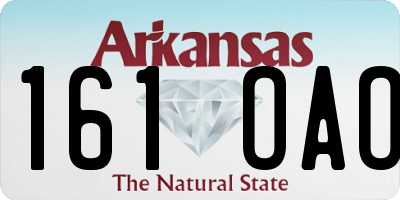 AR license plate 161OAO