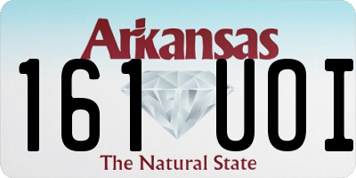 AR license plate 161UOI