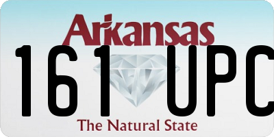 AR license plate 161UPC