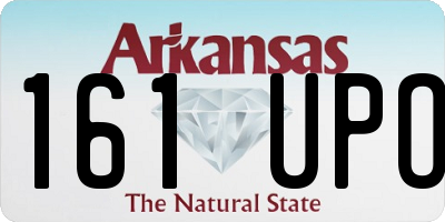 AR license plate 161UPO