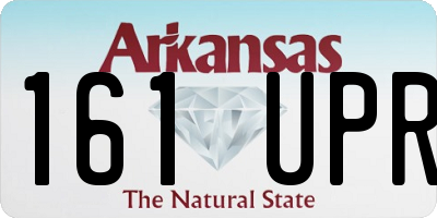 AR license plate 161UPR