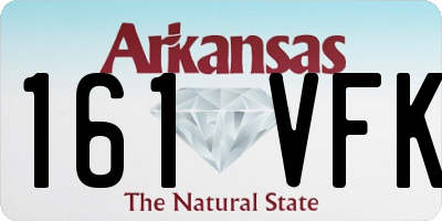 AR license plate 161VFK