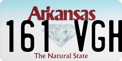 AR license plate 161VGH
