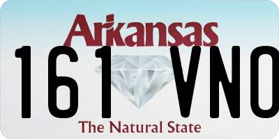 AR license plate 161VNO