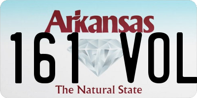 AR license plate 161VOL