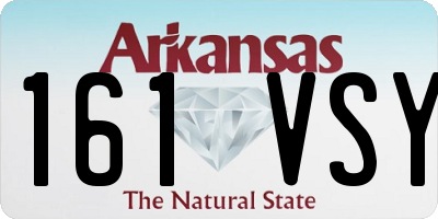 AR license plate 161VSY