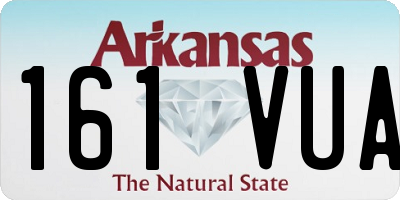 AR license plate 161VUA
