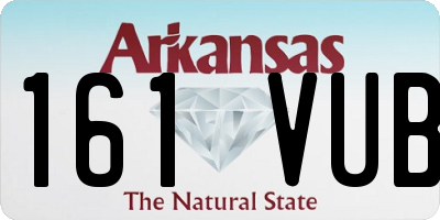 AR license plate 161VUB