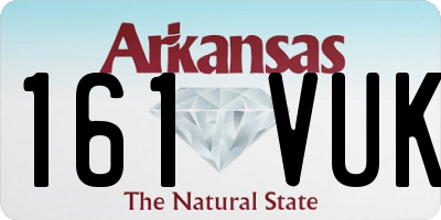 AR license plate 161VUK
