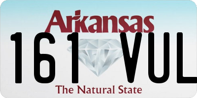 AR license plate 161VUL