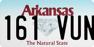 AR license plate 161VUN