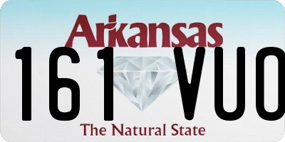 AR license plate 161VUO