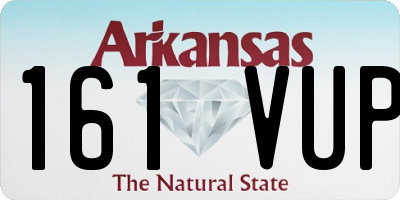 AR license plate 161VUP