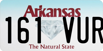 AR license plate 161VUR