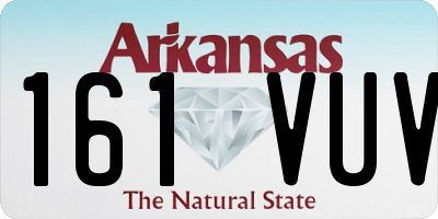 AR license plate 161VUV