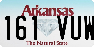 AR license plate 161VUW