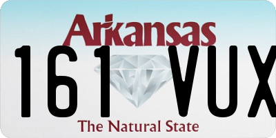 AR license plate 161VUX