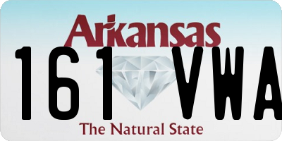 AR license plate 161VWA