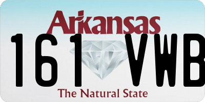 AR license plate 161VWB
