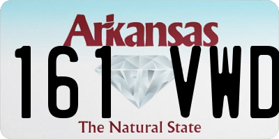 AR license plate 161VWD