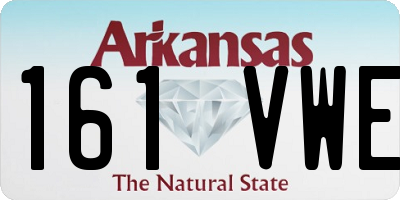 AR license plate 161VWE