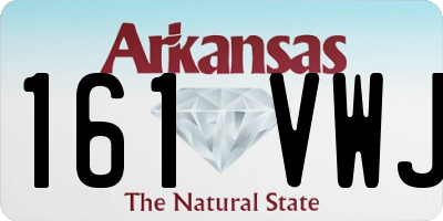AR license plate 161VWJ
