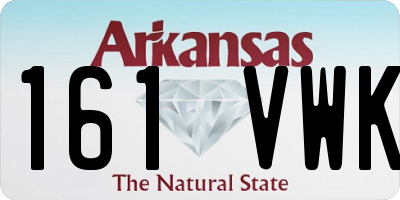 AR license plate 161VWK