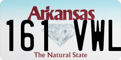 AR license plate 161VWL