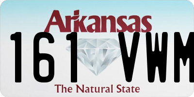 AR license plate 161VWM