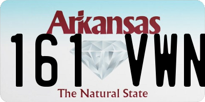 AR license plate 161VWN