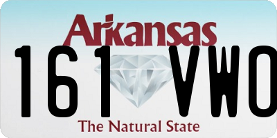 AR license plate 161VWO