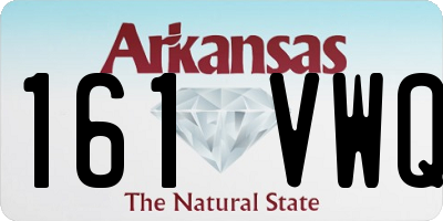 AR license plate 161VWQ