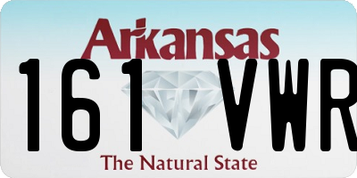 AR license plate 161VWR