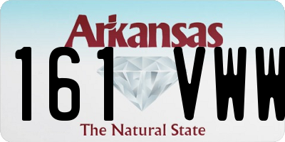 AR license plate 161VWW