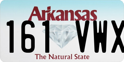AR license plate 161VWX
