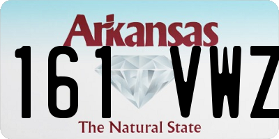 AR license plate 161VWZ