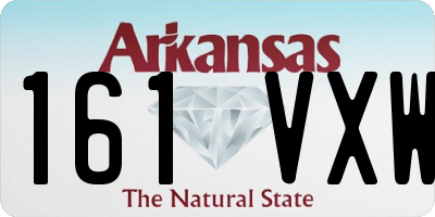 AR license plate 161VXW