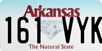 AR license plate 161VYK