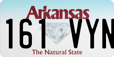 AR license plate 161VYN
