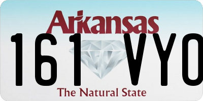 AR license plate 161VYO