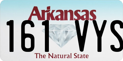 AR license plate 161VYS