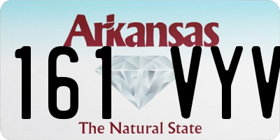 AR license plate 161VYV