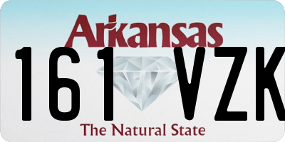 AR license plate 161VZK