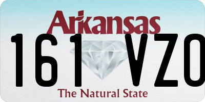 AR license plate 161VZO