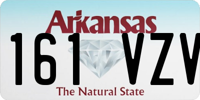 AR license plate 161VZV